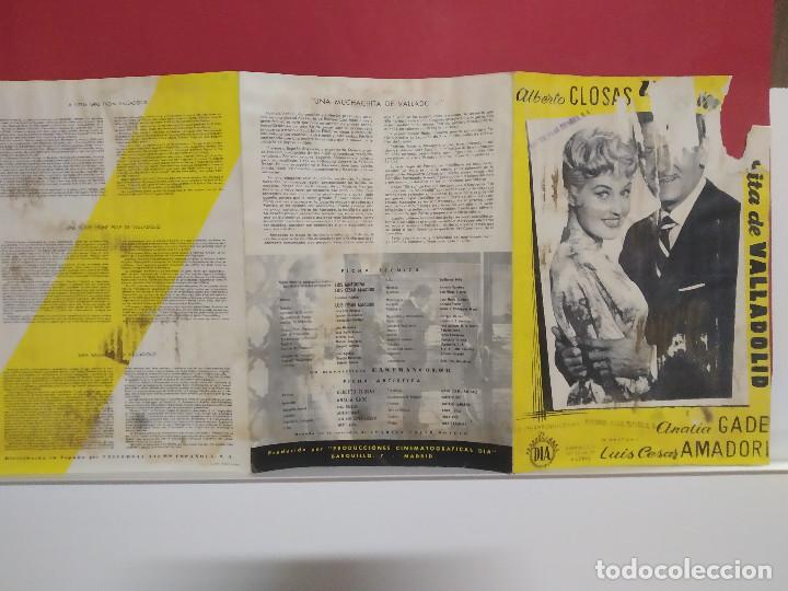 Kino: UNA MUCHACHITA DE VALLADOLID. ALBERTO CLOSAS, ANALIA GADE. GUIA ORIGINAL TRIPTICA