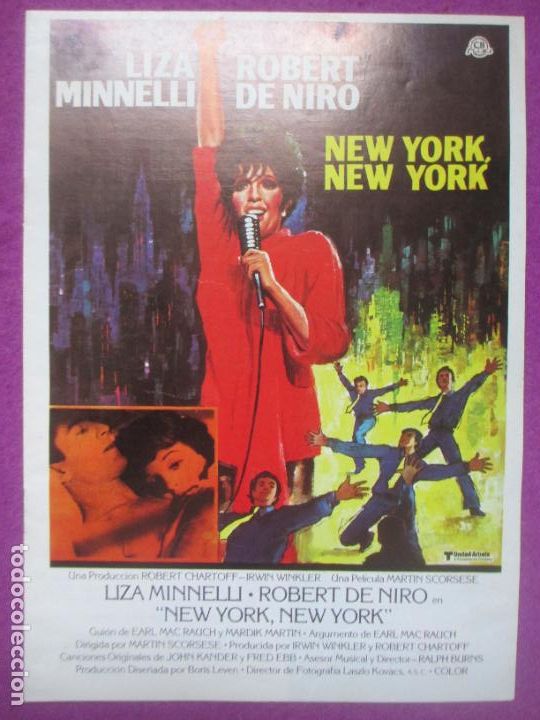 Cine: GUIA PUBLICITARIA CINE NEW YORK, NEW YORK LIZA MINNELLI ROBERT DE NIRO 1977 G1386