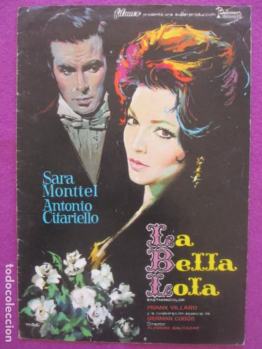 Cin&eacute;ma: GUIA PUBLICITARIA CINE LA BELLA LOLA SARA MONTIEL SARITA ANTONIO CIFARIELLO G1602