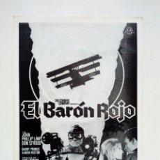 Cine: GUÍA PUBLICITARIA: EL BARON ROJO (ROGER CORMAN) - 6 PÁGINAS -. Lote 343934188