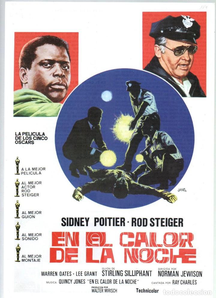 Cinema: GUIA SENCILLA - EN EL CALOR DE LA NOCHE. SYDNEY POITIER, ROD STEIGER. TECHNICOLOR.