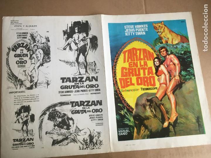 Cin&eacute;ma: tarzan en la gruta del oro steve hawkes guia publicitaria original