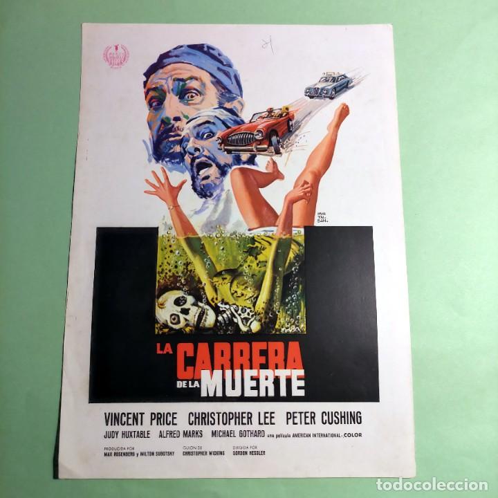Kino: GUIA DE CINE LA CARRERA DE LA MUERTE . VICENT PRICE,CH. LEE,P. CUSHING 1972. 2 PAG.BUEN ESTADO . L17