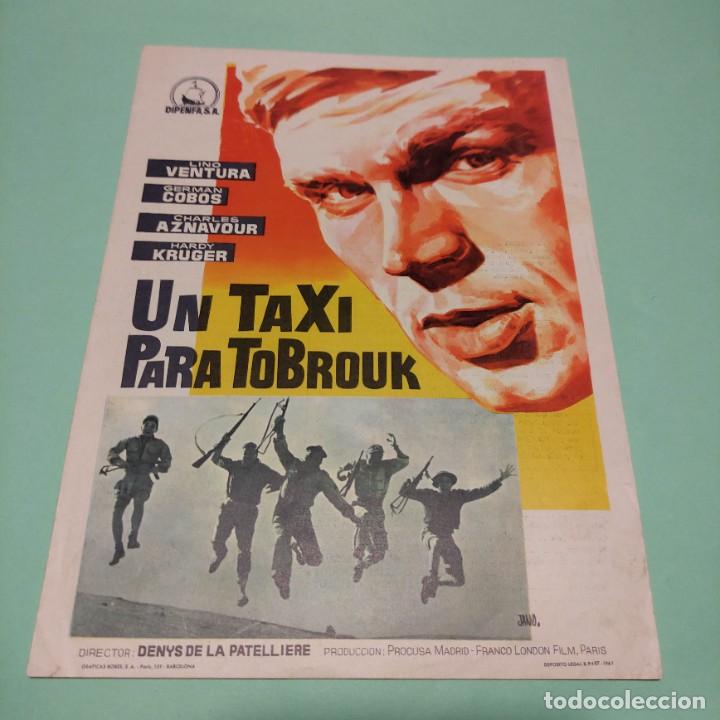 Kino: GUIA DE CINE UN TAXI PARA TOBROUK . LINO VENTURA . 4 PAGINAS . EXCELENTE . L17