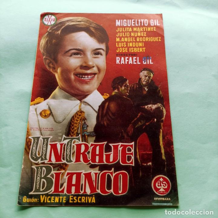 Cine: GUIA .UN TRAJE BLANCO . MIGUELITO GIL 4 PAGINAS .BUENO . L17