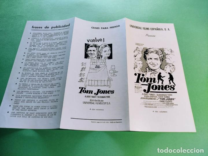 Cine: Gu&iacute;a . TOM JONES . ALBERT FINNEY . 1976 . 6 PAGINAS . EXCELENTE . . L17