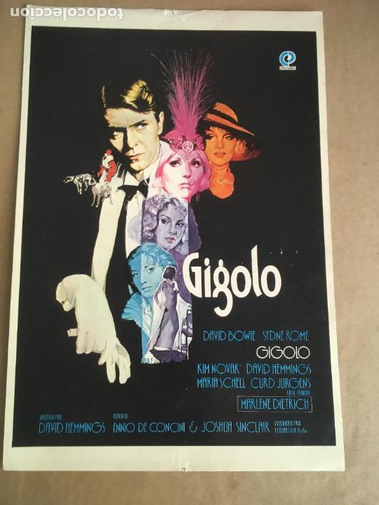 Cine: gigolo david bowie guia publicitaria original
