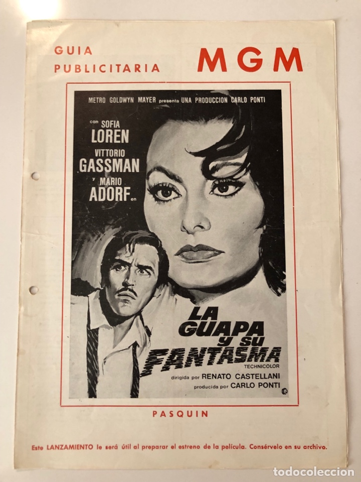 Cine: Guia MGM la guapa y su fantasma sofia loren vittorio gassman u