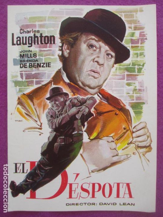 Cin&eacute;ma: GUIA PUBLICITARIA CINE EL DESPOTA CHARLES LAUGHTON JOHN MILLS G1632