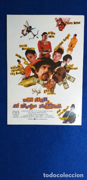 Cinema: GUIA doble: DON JUAN, MI QUERIDO FANTASMA. LOLES LEON, MARIA BARRANCO, ROSSY DE PALMA. A&Ntilde;O 1990.