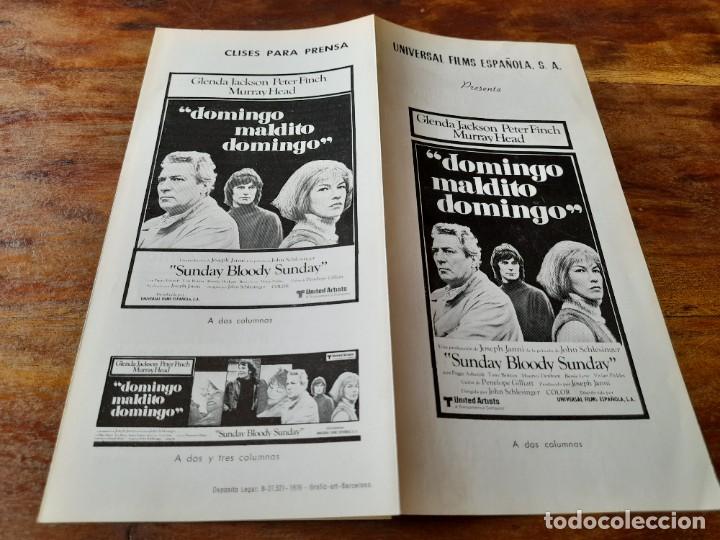 Cine: Domingo maldito domingo - Glenda Jackson, Peter Finch, Murray Head - Guia original Universal 1976
