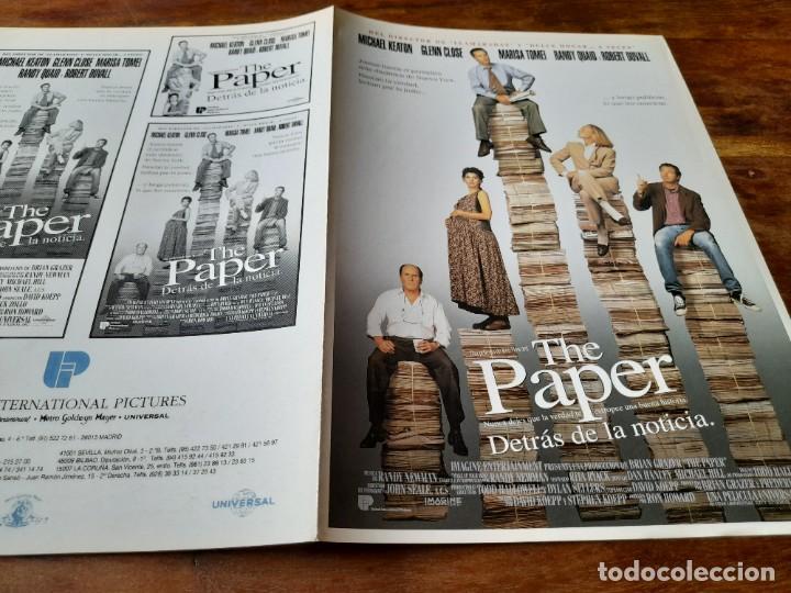 Cine: The Paper Detr&aacute;s de la Noticia - Michael Keaton, Marisa Tomei,Glenn Close - Gu&iacute;a original U.I.P 1994