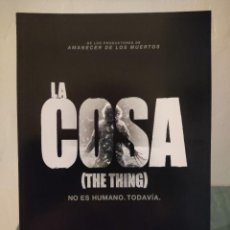Cine: LA COSA (THE THING) . GUIA PUBLICITARIA 4 PAGINAS