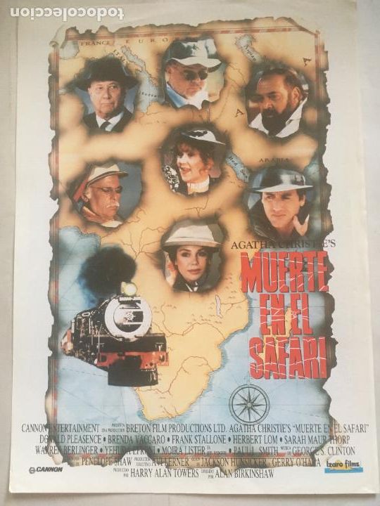 Cine: muerte en el safari ten little indians agatha christie guia publicitaria original estreno