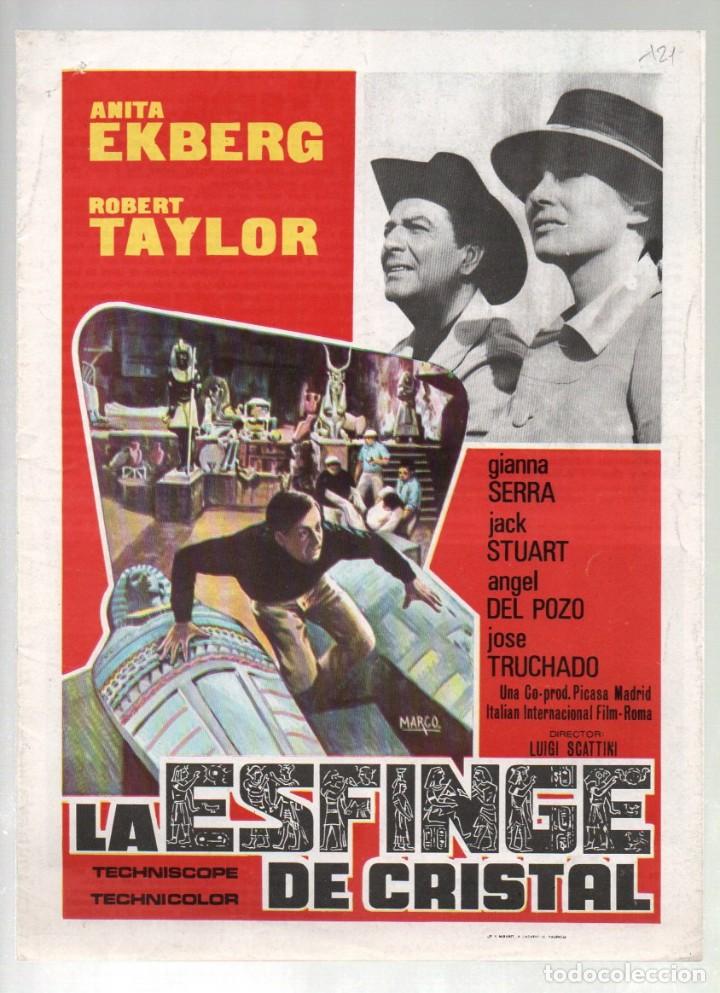 Cine: GUIA DOBLE, LA ESFINGE DE CRISTAL DE LUIGI SCATTINI. FILMS ROMA. ANITA EKBEG, ROBERT TAYLOR...