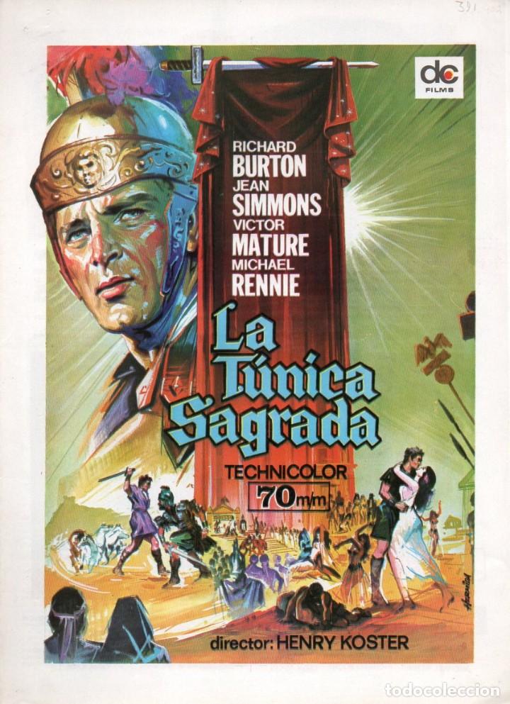 Cinema: GUIA DOBLE, LA T&Uacute;NICA SAGRADA. HENRY COSTER. DC FILMS. RICHARD BURTON, JEAN SIMMONS, VICTOR MATURE..