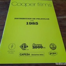 Cine: LISTA DE MATERIAL COOPER FILMS AÑO 1985 - DISTRIBUCIÓN DE PELÍCULAS - VER FOTOS. Lote 348986149