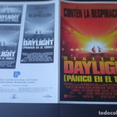 Cine: DAYLIGHT (PANICO EN EL TUNEL). GUIA ORIGINAL DE CINE DOBLE. (IMPORTANTE VER FOTOS Y CONDICIONES). Lote 349021524