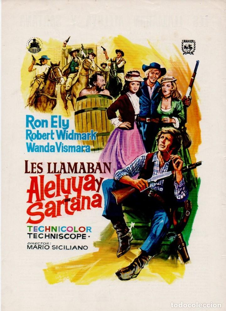 Cin&eacute;ma: GUIA, LES LLAMABAN ALELUYA Y SARTANA. MARIO SICILIANO. RON ELY, ROBERT WIDMARK, WANDA VISMARA...