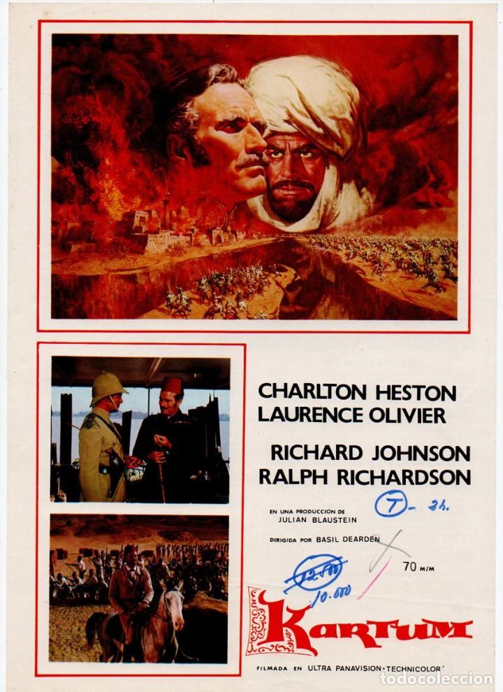 Cine: GUIA, KARTUM. CHARLTON HESTON, LAURENCE OLIVIER, RICHARD JOHNSON...
