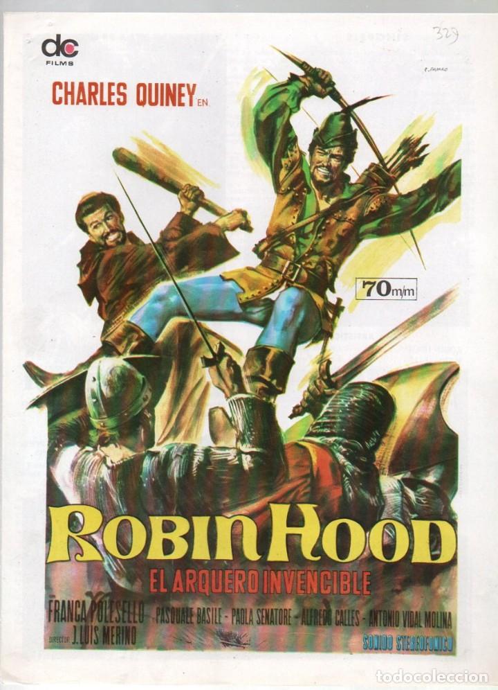 Cine: GUIA DOBLE, ROBIN HOOD, EL ARQUERO INVENCIBLE. DC FILMS. J. LUIS MERINO. CHARLES QUINEY, FRANCA ....