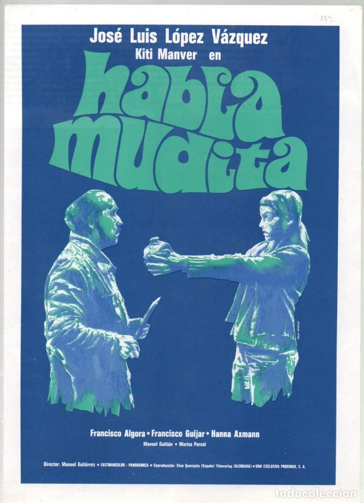 Cinema: GUIA DOBLE, HABLA MUDITA. 1974. JOS&Eacute; LUIS L&Oacute;PEZ V&Aacute;ZQUEZ, KITI MANVER, ...