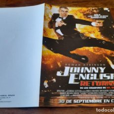 Cine: JOHNNY ENGLISH RETURNS - ROWAN ATKINSON, ROSAMUND PIKE, DOMINIC WEST - GUÍA ORIGINAL UNIVERSAL 2011