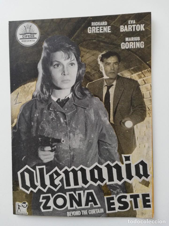 Cinema: GUIA PUBLICITARIA-CARTEL DE CINE ALEMANIA ZONA ESTE RICHARD GREENE-EVA BARTOK