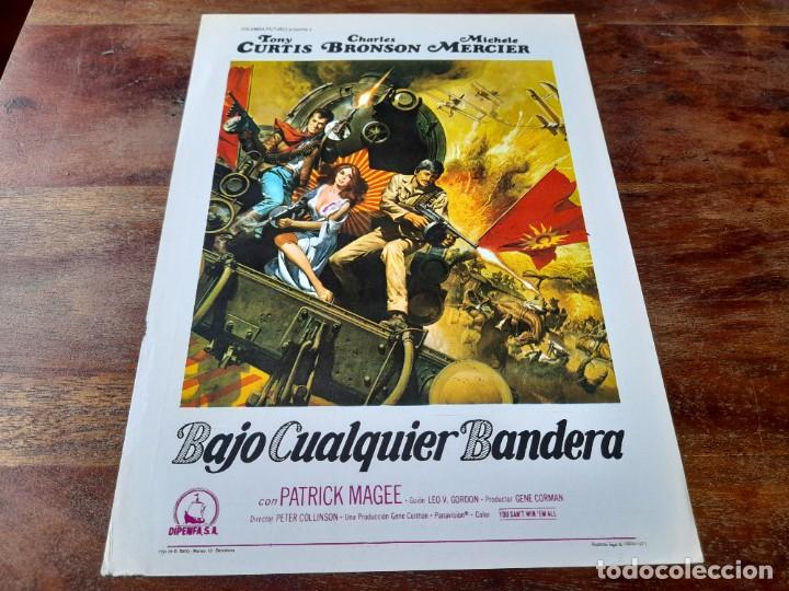 Cine: BAJO CUALQUIER BANDERA - TONY CURTIS, CHARLES BRONSON, MICH&Egrave;LE MERCIER - GUIA ORIGINAL DIPENFA 1971