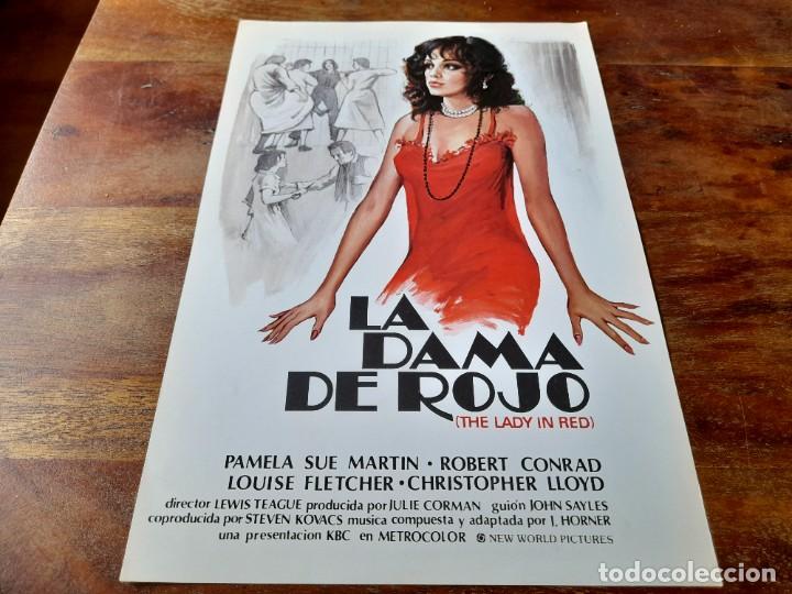 Cine: LA DAMA DE ROJO - PAMELA SUE MARTIN, ROBERT CONRAD, LOUISE FLETCHER - GUIA ORIGINAL NEW WORLD 1980