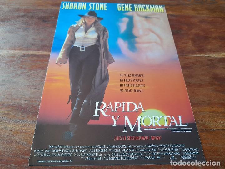Cine: Rapida y Mortal - Sharon Stone, Leo Dicaprio, Gene Hackman, Sam Raimi - Gu&iacute;a original Columbia 1995
