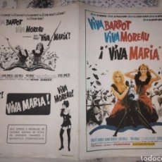Cine: ¡”VIVA MARÍA”! - BRIGITTE BARDOT, JEANNE MOREAU... - GUÍA PUBLICITARIA ORIGINAL DE CINE