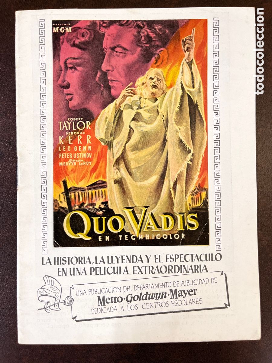 Cine: QUO VADIS EN TECHNICOLOR - GUIA CINE ORIGINAL - METRO GOLDWYN MAYER - ROBERT TAYLOR - DEBORAH KERR