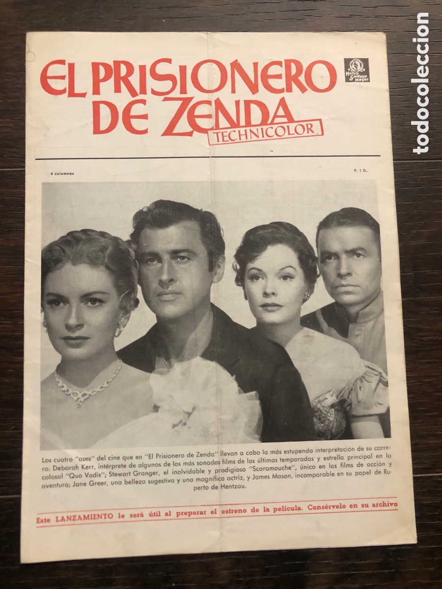 Cine: Guia MGM el prisionero de zenda deborah kerr stewart granger james mason 7