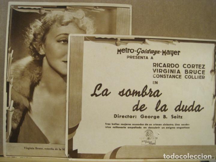 Cine: LA SOMBRA DE LA DUDA-RICARDO CORTEZ-VIRGINA BRUCE-CONSTANCE-FOTOGRAMA DE CINE-VER FOTOS-(K-7575)
