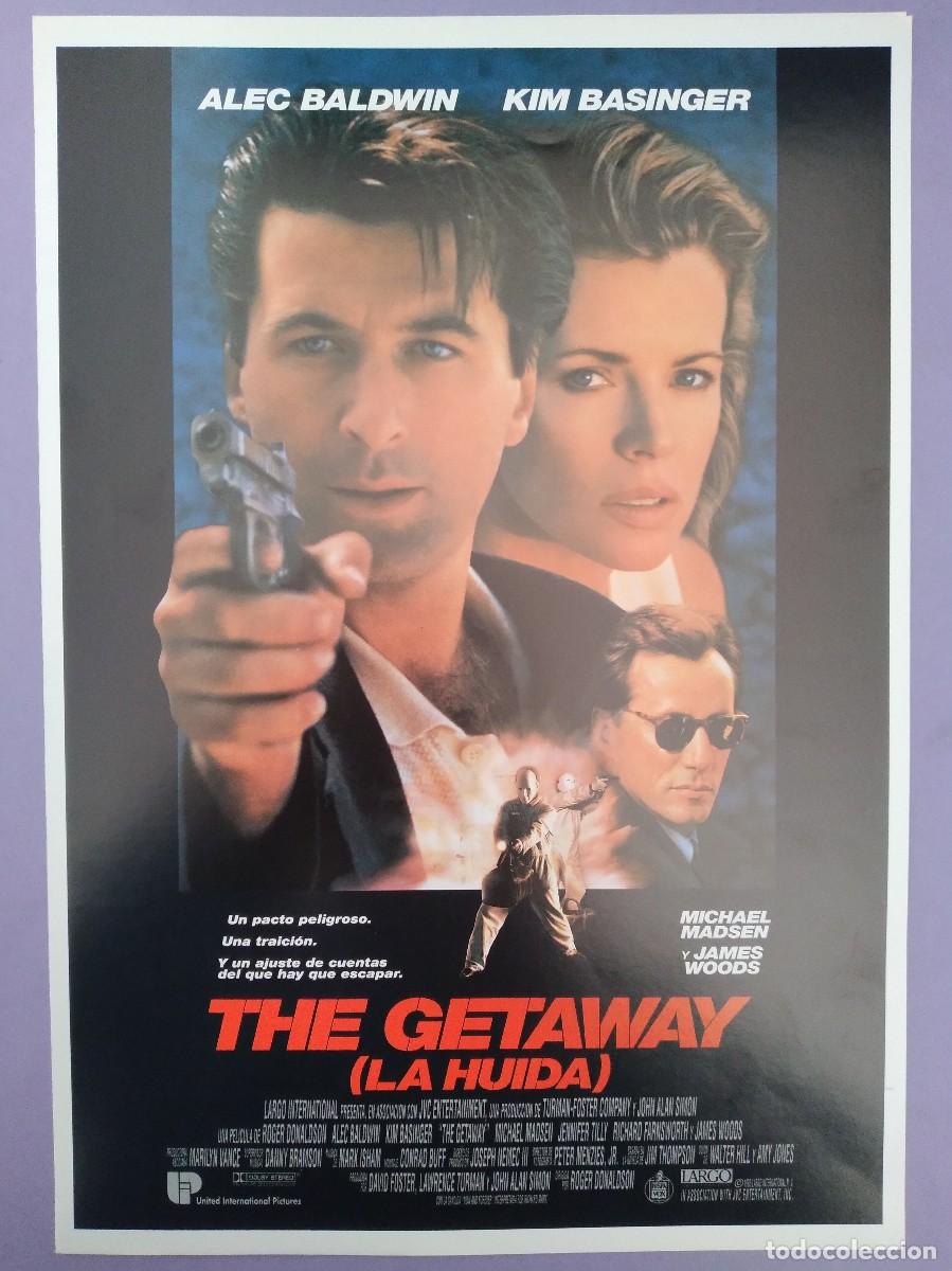 Cine: GUIA PUBLICITARIA PELICULA CINE LA HUIDA ALEC BALDWIN KIM BASINGER 2 HOJAS G 75