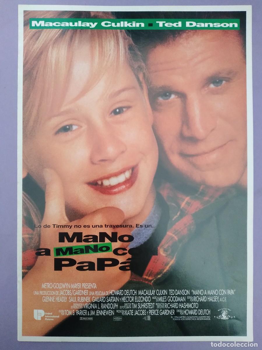 Cinema: GUIA PUBLICITARIA PELICULA CINE MANO A MANO CON PAPA MACAULAY CULKIN TED DANSON 2 HOJAS G 86