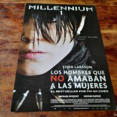 Cine: LOS HOMBRES QUE NO AMABAN A LAS MUJERES - MICHAEL NYQVIST, NOOMI RAPACE - GUÍA ORIGINAL VERTIGO 2009