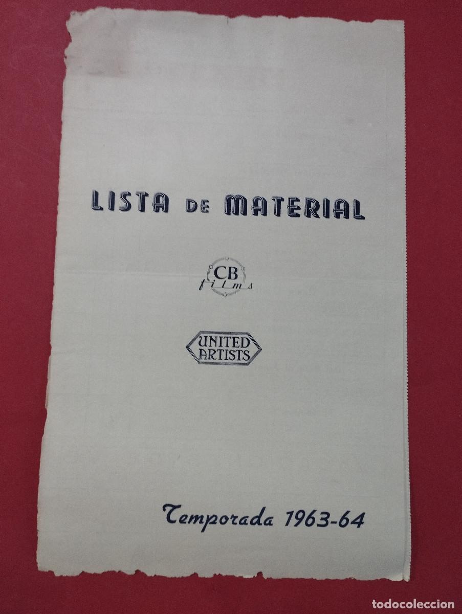 Kino: LISTA DE MATERIAL PELICULAS 63-64. CB UNITED ARTISTS WEST SIDE STORY, CON FALDAS Y A LO LOCO