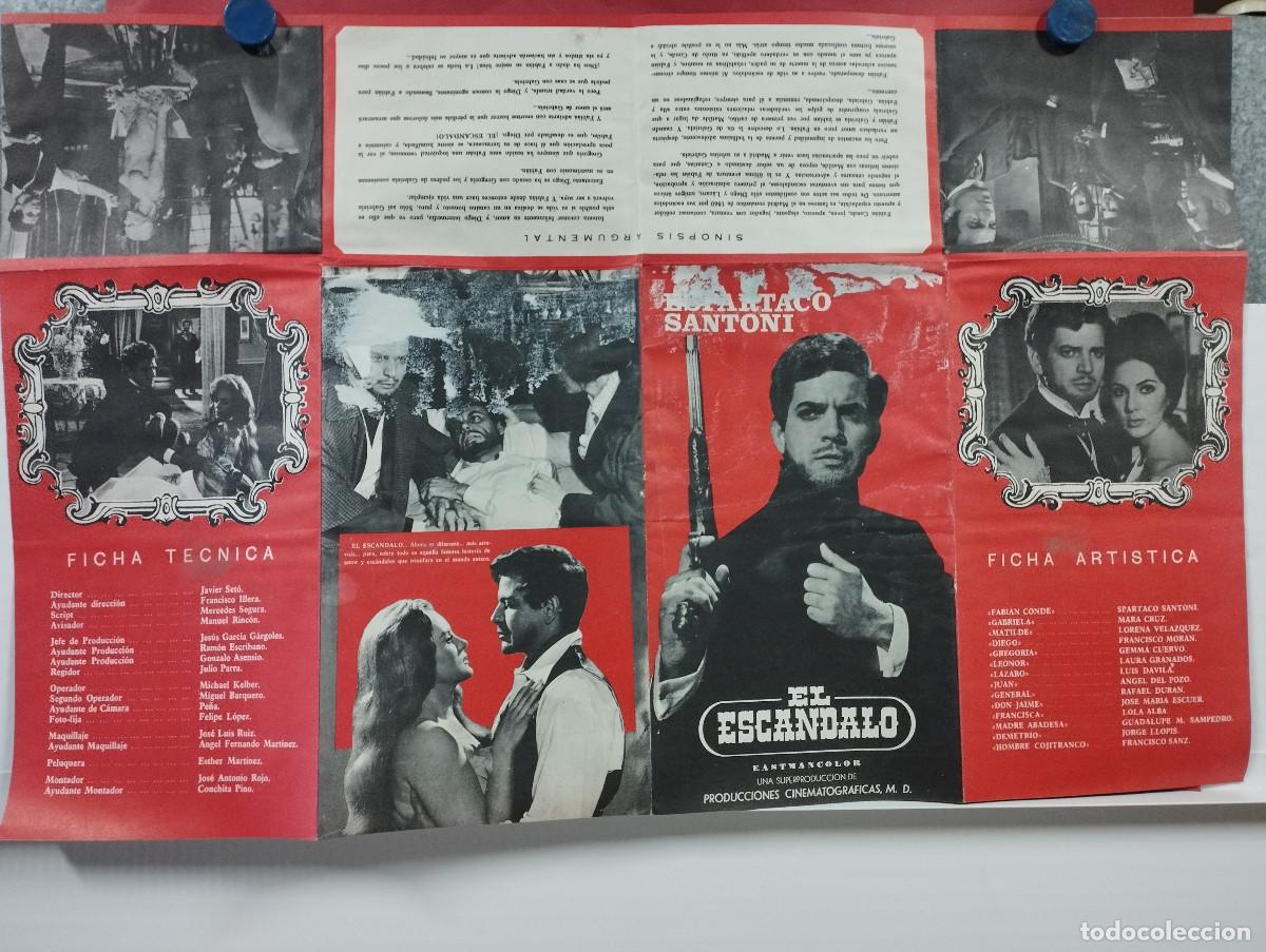 Cine: El esc&aacute;ndalo. Espartaco Santoni, Mara Cruz, Lorena Vel&aacute;zquez, Paco Mor&aacute;n. GUIA DE CINE