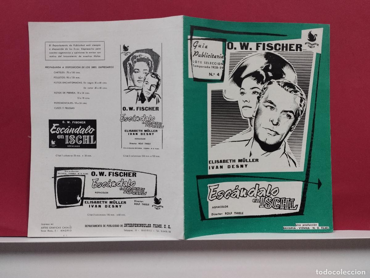 Cinema: ESCANDALO EN ISCHL. O.W. Fischer, Elisabeth M&uuml;ller, Ivan Desny GUIA DE CINE