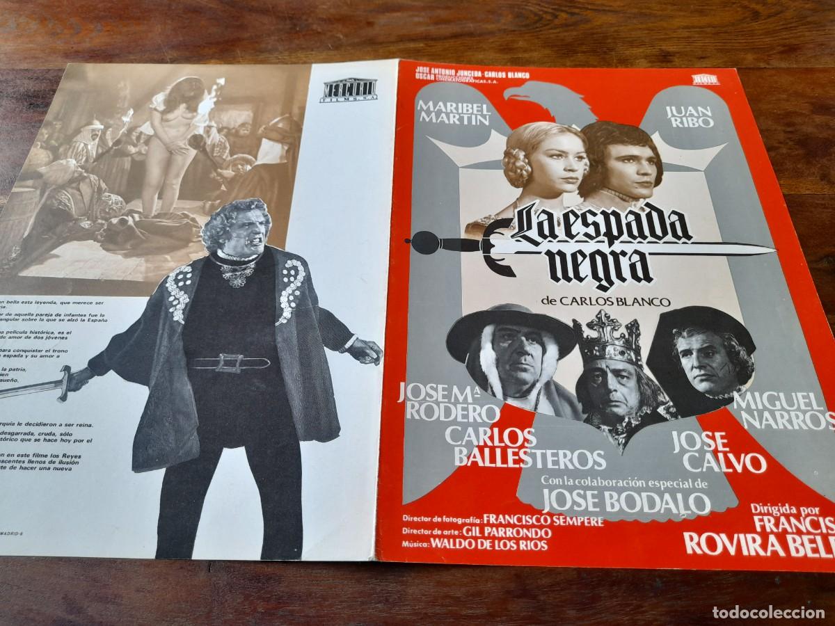 Cinema: La Espada negra - Maribel Martin, Juan Ribo, Miguel Narros - Gu&iacute;a original Mercurio 1976