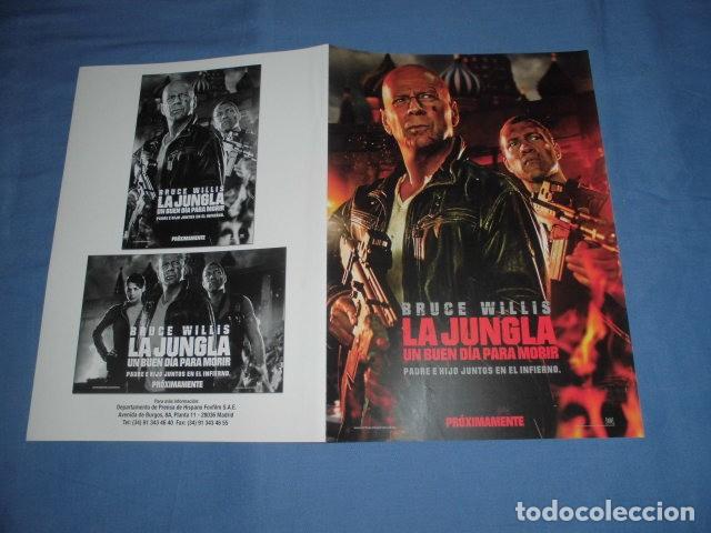 Cine: LA JUNGLA. UN BUEN DIA PARA MORIR - GUIA PUBLICITARIA DOBLE. ORIGINAL DE LA PELICULA.