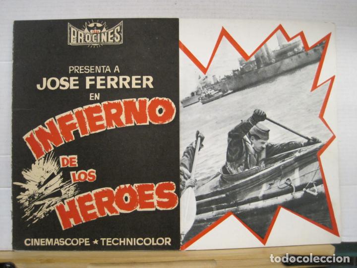 Cine: PROCINES-JOSE FERRER-INFIERNO DE LOS HEROES-CINEMASCOPE-GUIA PUBLICIDAD CINE-VER FOTOS-(V-23.854)