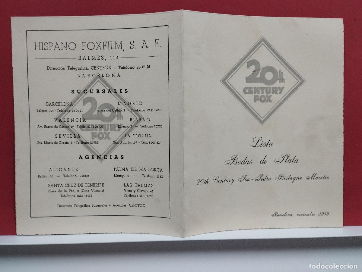 Cine: LISTA DE MATERIAL BODAS PLATA 1959 20TH CENTURY FOX ROCH HUDSON GREGORY PECK INGRIS BERGMAN