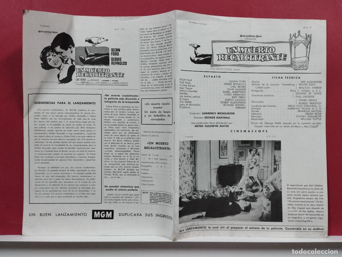 Cinema: Un muerto recalcitrante. Glenn Ford, Debbie Reynolds GUIA ORIGINAL MGM VARIAS PAGINAS