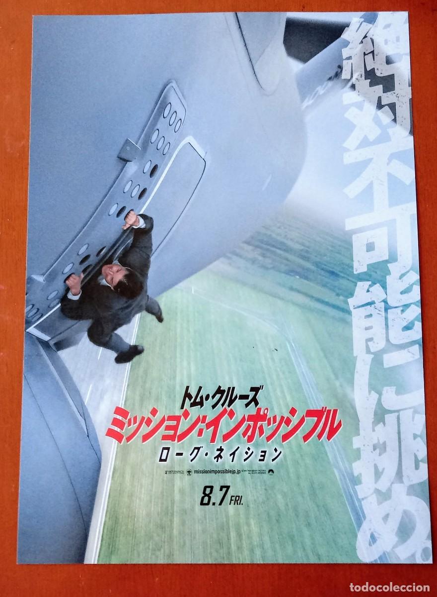 Cine: Programa gu&iacute;a japonesa MISI&Oacute;N IMPOSIBLE: NACI&Oacute;N SECRETA. Tom Cruise, Rebecca Ferguson. Flyer JAP&Oacute;N.