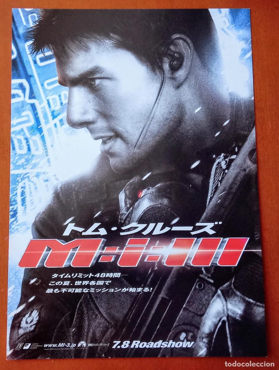 Cine: Programa gu&iacute;a japonesa folleto de mano MISI&Oacute;N IMPOSIBLE 3. Tom Cruise. J.J. Abrams. Flyer JAP&Oacute;N.