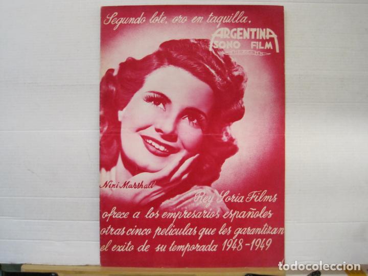 Cine: PROGRAMA PELICULAS-ARGENTINA SONO FILM-NINI MARSHALL-A&Ntilde;OS 1948 49-CATALOGO-VER FOTOS-(V-23.920)