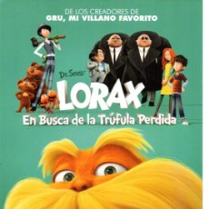 Cine: LORAX, EN BUSCA DE LA TRÚFULA PERDIDA. Lote 384351589